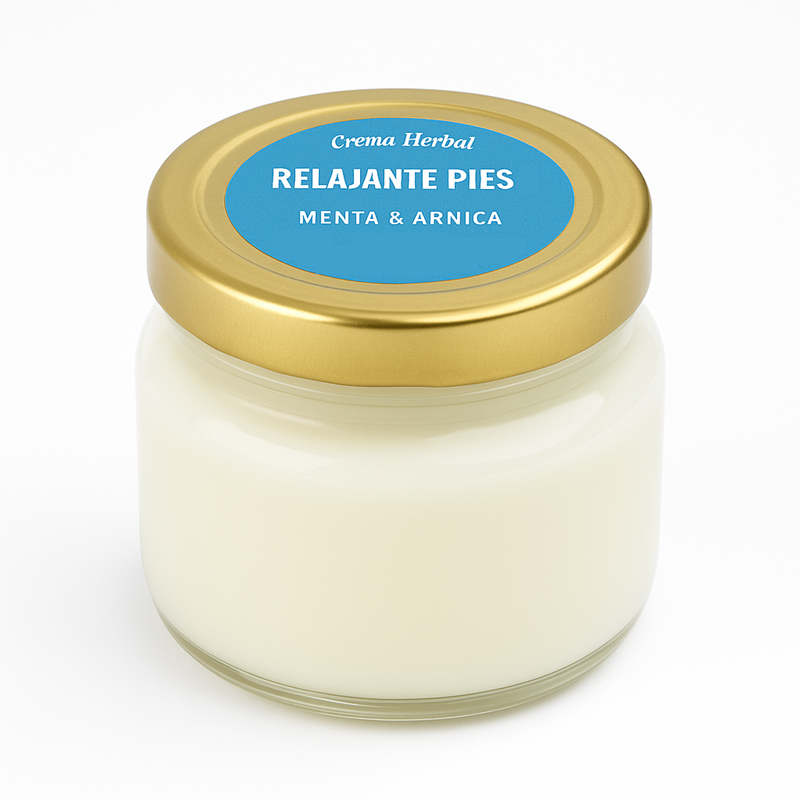 crema relajante de pies con menta y Árnica